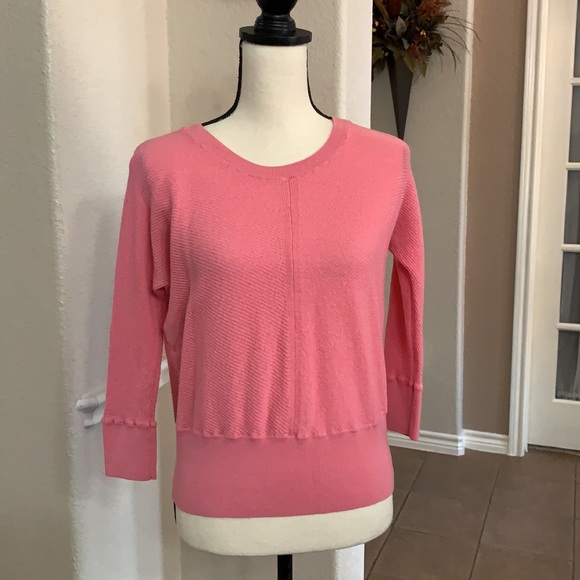 Talbots Sweaters - Talbots pink crew neck long sleeve merino wool knit sweater MED